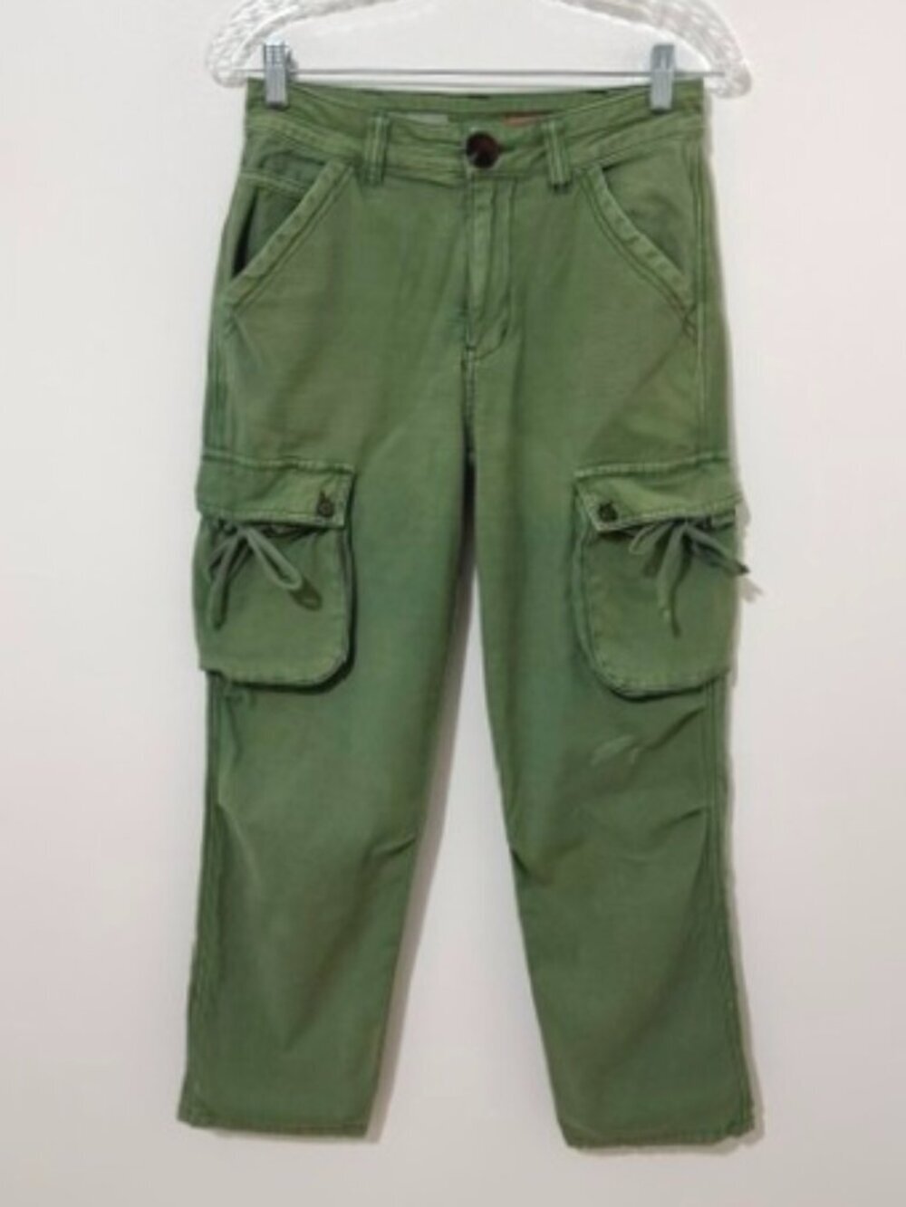 Anthropologie Pilcro Utility Cargo Pants Olive Green Women's Size 25